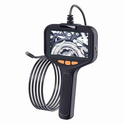 Industrial Endoscope Camera 1080P HD 4.3in Screen 8 LED Lights, 32.81ft Cord, for Auto Repair, Pipeline Maintenance, PVC, Copper (10m)