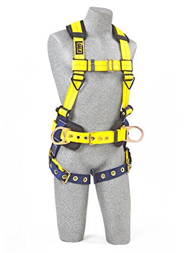 Full Body Harness, M, 420 lb., Blue/Yellow