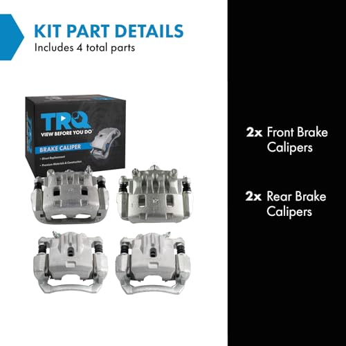 Image of TRQ Front and Rear Brake Caliper Set Compatible with 10-12 Subaru Outback 2.5i Limited 10-12 Outback 2.5i Premium Legacy Limited Legacy Premium