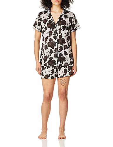 Bottoms Out Women's Printed Rayon Sleeve & Short Pant Sleep Set