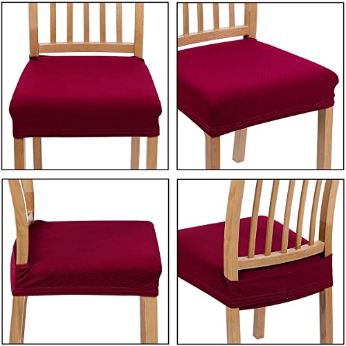 Image of Magical Universal Dining Chair seat Cover Set of 4 Seater pcs are Easily Washable Strechable and Comfortable for Dining Room Home Decor Slip Cover P.2 (Set of 6, Current Check)
