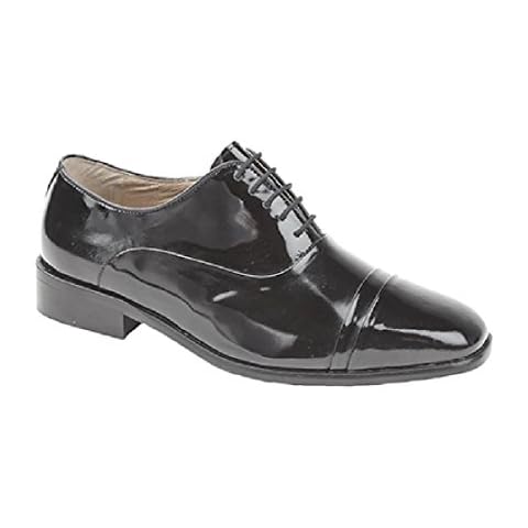 Montecatini Folded Cap Oxford Tie Shoes Leather Quarter Lining & Full Leather Sock Mens UK 8 Black Cover