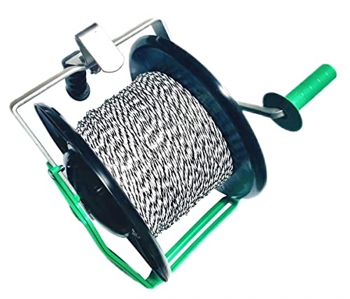 Ehul Electric Fence 6 Strands Polywire Prewound/Spooled 1312 Ft Onto 3:1 Geared  Reel（2 Pack） #TOP2