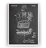 Denkert Baseballhandschuh Patent Poster - Baseball Glove Jahrgang Drucke Drucken Bild Kunst Geschenke Zum Männer Frau Entwurf Dekor Art Blueprint Decor - Rahmen Nicht Enthalten