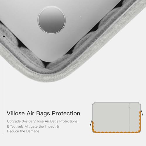 Image of Proteq 360 Laptop Sleeve Protective Cover-Graphite Grey, 15.6 Inch | Compatible with HP,MacBook Air /Pro, Samsung,Dell,Lenovo,ASUS laptop safety cover | with Accessory Pocket | Shockproof Laptop Sleeve