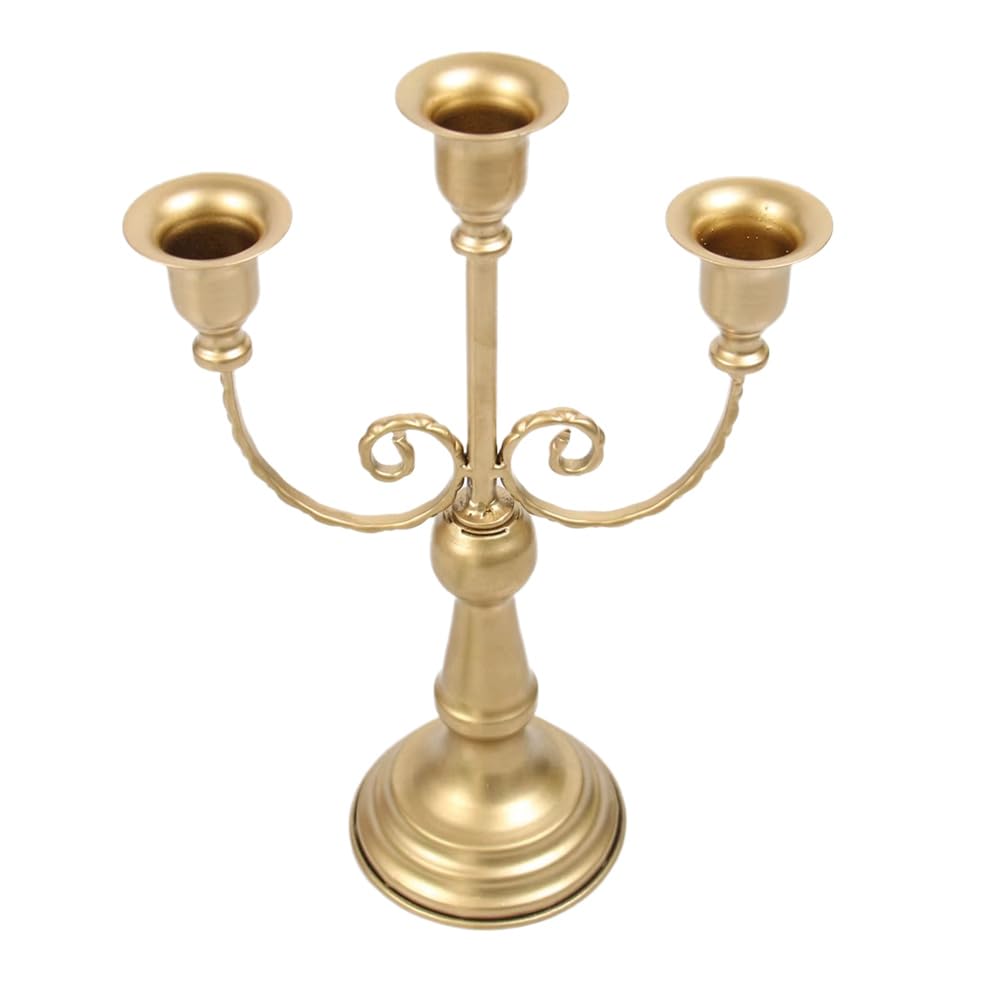 CTRLZS Metal Candelabra Centerpiece Simple Ornament Crafts Candlestick Taper Candle Holder for Home