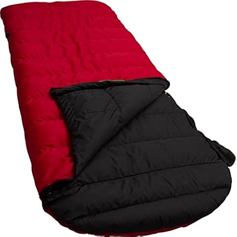 LOWLAND OUTDOOR Ranger Comfort Down Sleeping Bag 230 x 80 cm Red Cover