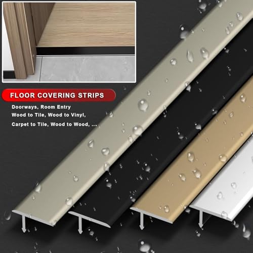Tiras de transición de suelo de aluminio y moldura en T para cubrir huecos de suelo en puertas 4