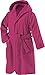 Produktbild Erwin Müller Kinder-Bademantel mit Kapuze Uni Frottier Beere Größe 110/116 - weich, flauschig, saugstark, mit Bindegürtel und Taschen, 100% Baumwolle