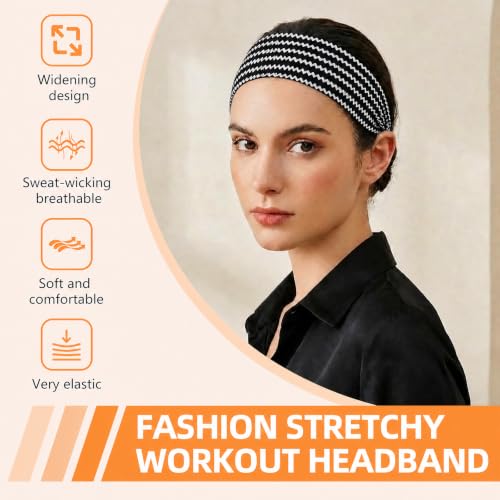 Image of Headbands for Women 8PCS, Summer-Exclusive Elastic Non Slip Hair Head Bands