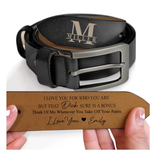 I Love You For Who You Are Belt, Personalized Engraved Leather Belt, Custom Name Leather Belt for Men, Personalized Belt for Husband, Wide Black/Brown Leather Belts, Fathers Day Belt Gifts