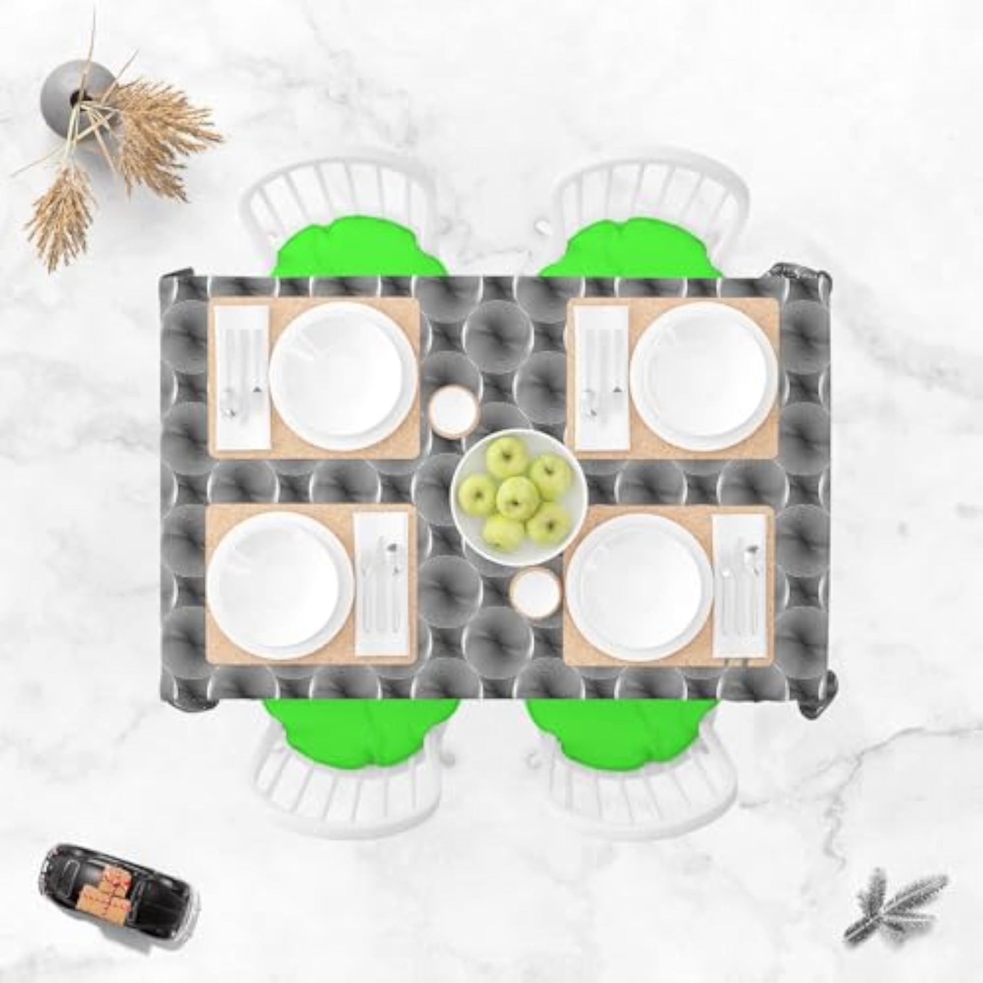 Monochrome Sphere Table Cloth Cover for Dining & Center Table