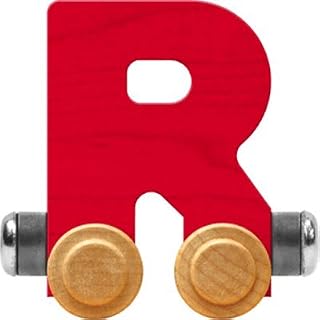 Maple Landmark NameTrains Bright Letter Car R - Made in USA (Red)