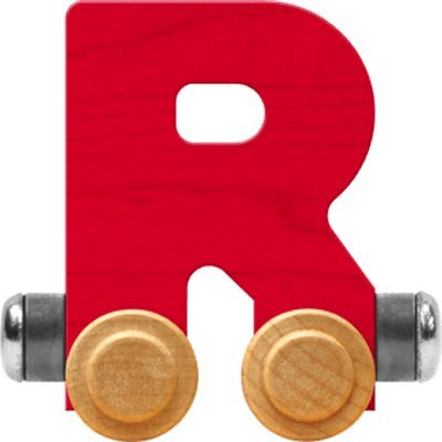 Maple Landmark NameTrains Bright Letter Car R - Made in USA (Red)