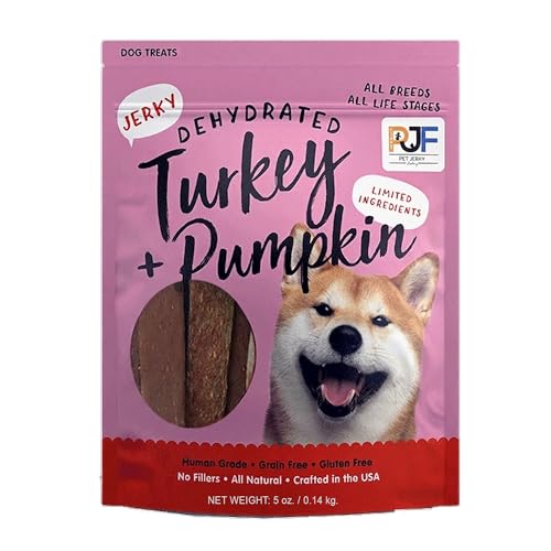 Turkey & Pumpkin 5 oz. Dog Jerky Treat | Human Grade | High Protein