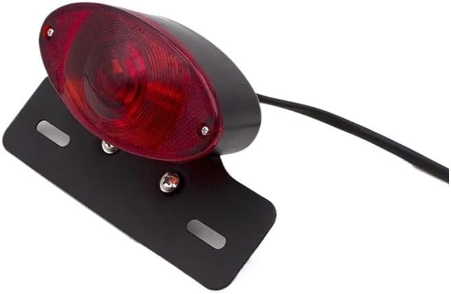 改造バイク用ブレーキナンバープレートテールライトバルブテールライトパーツ ライト・テイル(Black B)