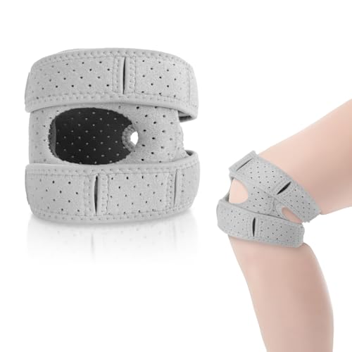 Zidoley Kniebandage Männer Damen, Patella Kniebandage, Verstellbare Knieorthesen, Knieschutz Polster, Kniebandagen Meniskus, Korrektur des Kniegelenks bei Bewegung, Knieschmerzen Lindern
