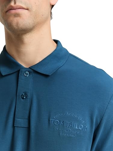 Tom Tailor Herren 1045898 Poloshirt, 38224 - Real Teal Blue, XS EU – Ansicht 6