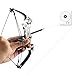 Archery Bow Set Compound Bow Hunting Bow Metal Material Catapult RH/LH for Hunting Shooting Practice Archery Entertainment Fun Palm Bow Length 7.8 inches