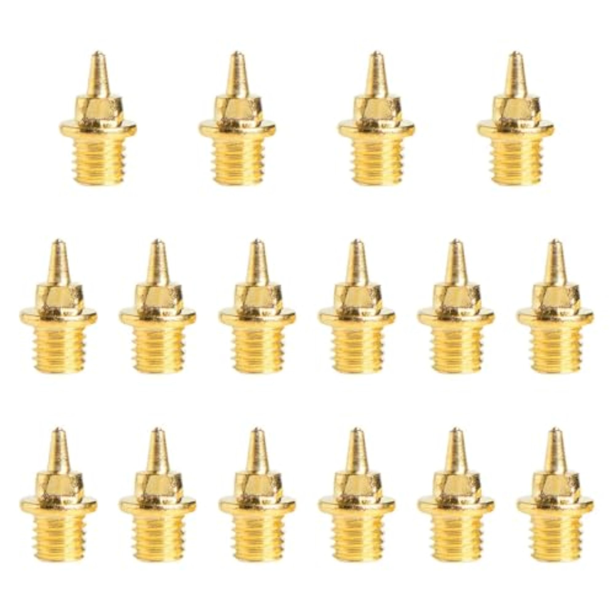 16 Pieces Replacement Spikes for Track Shoes, Gold Short Nails