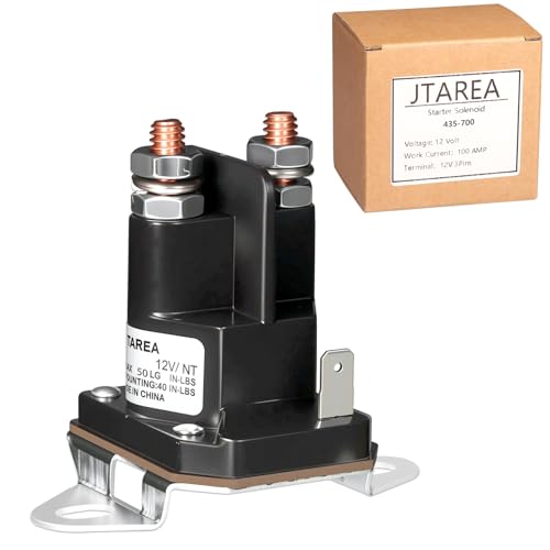 JTAREA 435-700 Relais de Démarreur Solenoide 12V Tracteur Tondeuse Solénoïde de Demarreur Starter Solenoid Relay pour 539101714 Trombetta 812-1221-211 854-1221-210