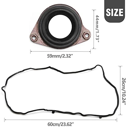Image of 12030-5A2-A01 Engine Valve Cover Gasket Set Replacement for Honda Accord 2DR EX EXL LX-S Models 2013-2017, Replacement for 4DR EX EXL LX Sport Models 2&4-Door 2.4L K24 P /N 2013-2014
