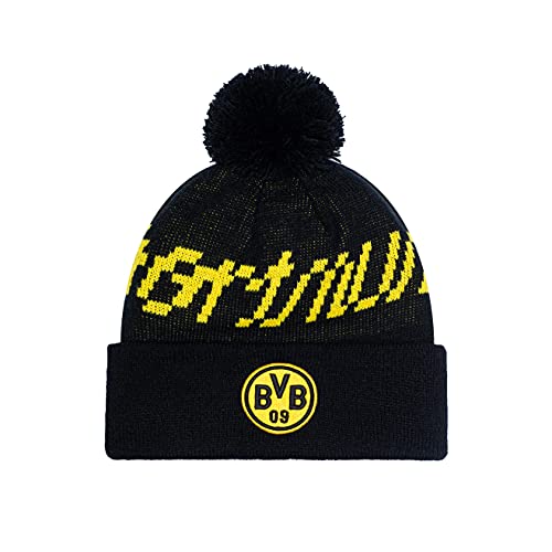 Fan Ink BVB Borussia Dortmund 'Pixel' Knit Cap/Beanie Hat Black