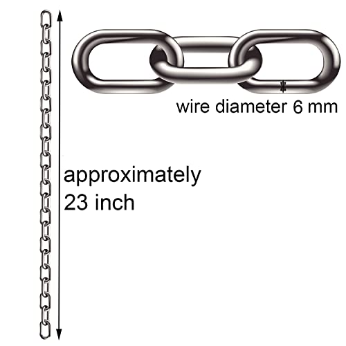 Axe Sickle AS-2202071058 2 Pcs 1/4 X 23 Inch Link Chain 304 Stainless Steel Coil Chain thumb #3
