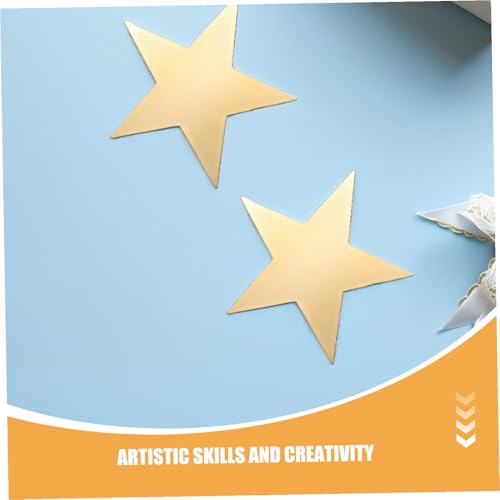 Recortes de Estrellas Doradas de Papel Listos para Decorar Pizarras sin Cortar 4