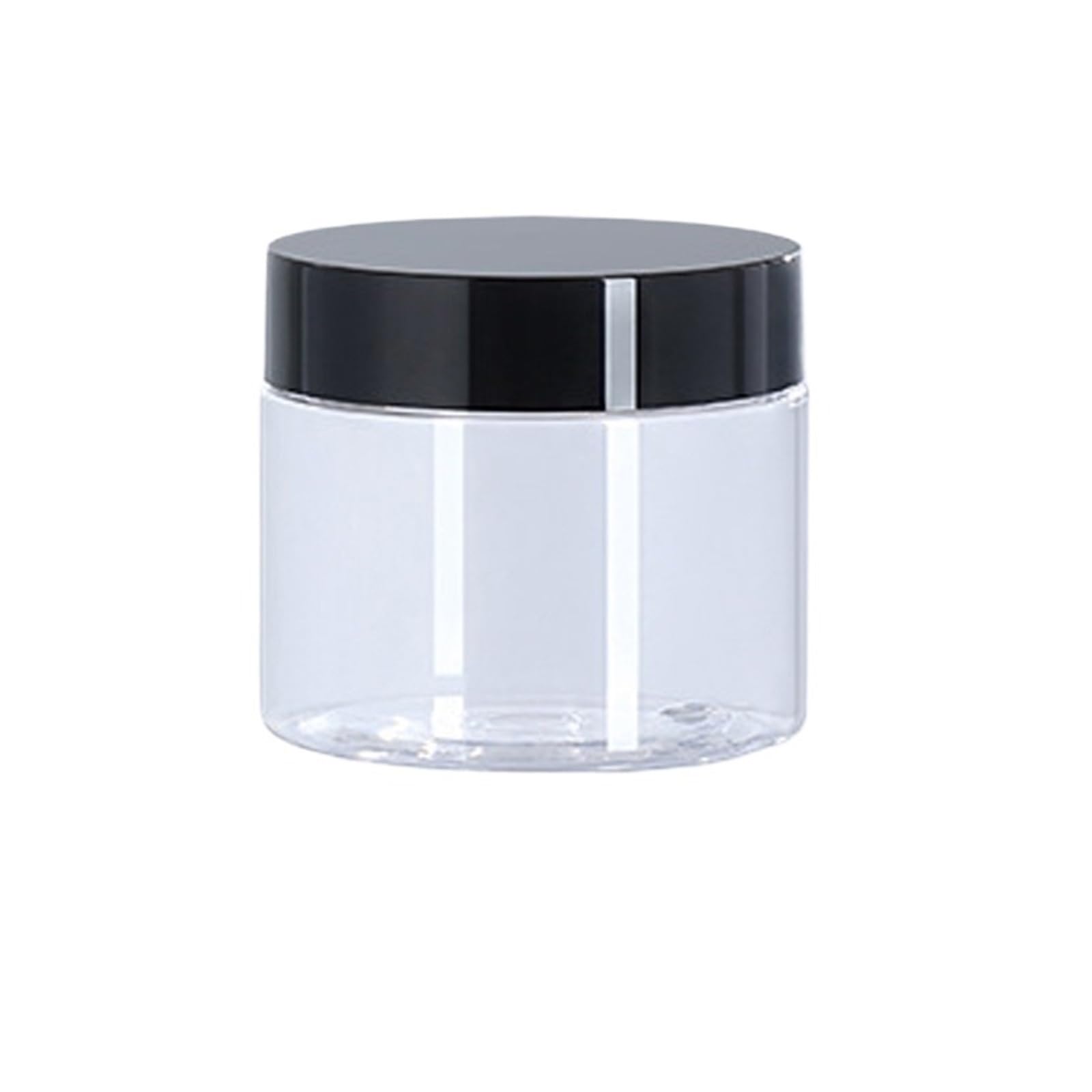 Face cream dispensing jar 5Pcs Transparent Empty Cosmetic Jar Refillable Travel Face Cream Makeup Container(50ml Black)