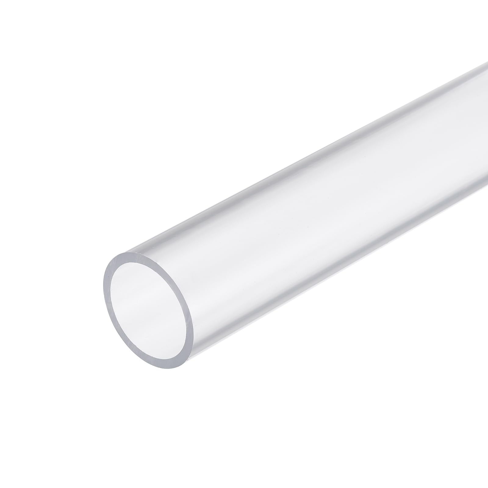 QUARKZMAN Tube Rigide en PVC Rond 33mm ID 40mm OD 0.35M Tuyau PVC Résistant aux Chocs pour Conduite d'Eau, Aquarium, Serre de Jardin, Transparent
