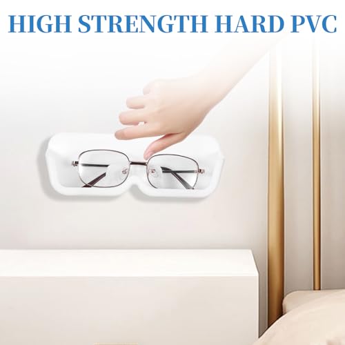 2 Stück Brillenhalter Wand Selbstklebend, Sunglass Holder Brillenaufbewahrung Auto Brillenhalter für Auto Sonnenbrillen Aufbewahrung Sonnenbrillenhalter Brillenbox Sonnenbrillen Organizer Wand Weiß