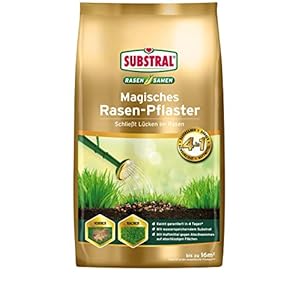 Substral Magische gazonpleister, grasreparatie, mengsel van graszaden, premium kiemsubstraat en meststof Zak van 3,6 kg…