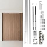 30-47 Inch New Heavy Duty Hidden Sliding Barn Door Hardware and Track, Floating Wall Mounted Invisible Sliding Door Track, Soft Close, Quiet, Easy Install (Can Installed on Doors up to 47 Inch)