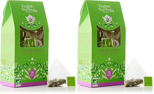 Image of English Tea Shop Organic Jasmine Green Tea Loose Leaf, 56 g (Pack of 2)