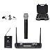 Audio2000s AWM6074 UHF Dual Channel Wireless Microphone System (1 Lapel & 1 Handheld)