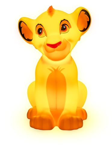Paladone Simba Lampe en forme de 3D – Produit sous licence officielle Le Roi Lion, veilleuse Disney pour table de chevet ou décoration de chambre d'enfant,...