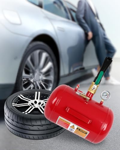 Image of ECCPP 7.5 Gallon Air Tire Bead Seater Blaster Tool, 145PSI Heavy Duty Bead Inflator with Pressure Gauge for Car /Truck /ATV /UTV Tires Red