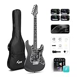 Enya X MARI Smarte E-Gitarre mit integrierten DSP-Effekten, 4 Voreinstellungen, USB-C-OTG-Aufnahme, Kopfhörerausgang, Alnico-Tonabnehmer mit Spulen-Split, Kohlefaser-Körper, Gigbag, Gurt, Kabel