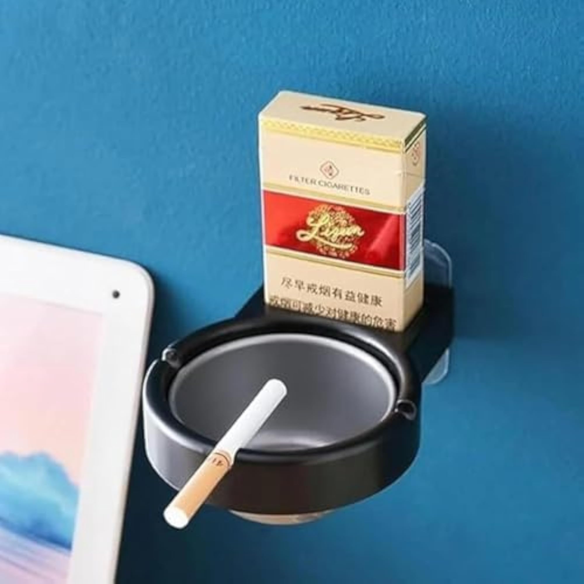 Wall-Mounted Bathroom Ashtray for Cigarettes