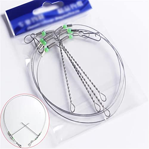 HNHYNSY Angelhaken 2/3 // 4/5 stücke Fischhaken Anti-Wickel-Swivel-Schnur Angelhaken-Drahtführer Edelstahl Rigs Swivel… – Bild 5