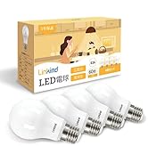 LED電球 A60 口金直径E26 40形相当 485lm 昼白色 2個入 Amazon | Linkind LED電球 A60 口金直径E26 40形相当 485lm 広配光