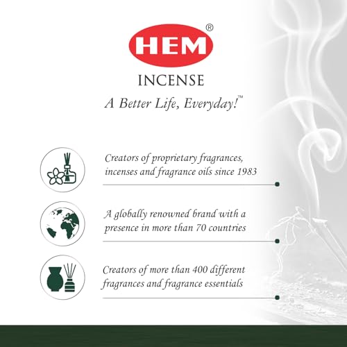 image for Hem First Rain Incense Sticks (120 Sticks, 6 Boxes Inside) - 9 Inches 