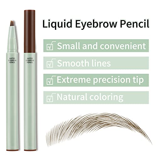 Boobeen Liquid Eyebrow Pencil, Water Based Tattoo Eyebrow Pen, Waterproof Brow Microblading Pen Creates Wild Brow Makeup #TOP3