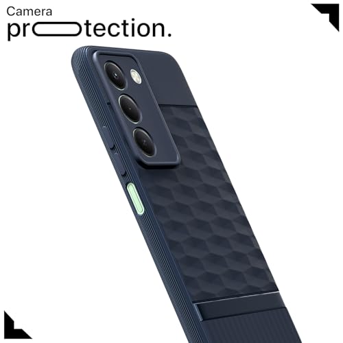 Image of Pikkme Back Cover for Redmi 15 5G Camera Protection 3D Hexa Cube Design Silicone Protective Bumper Case (Blue)