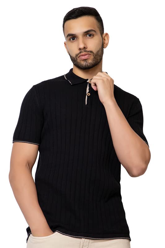 Image of Armisto Men's 100% Cotton Fancy Party Polo T-Shirt /Neutral Colour