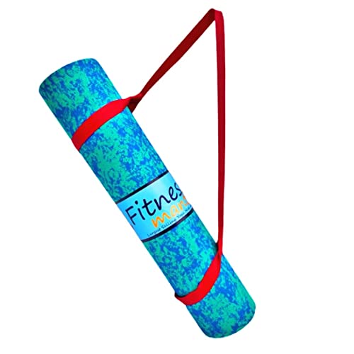Fitness Mantra® Super Soft, Anti-Slip Marble Design Yoga Mat With Carrying Strap For Men & Women (Qty.-1 Piece) (4Mm, Blue) For Rs. 219 @ 82 %