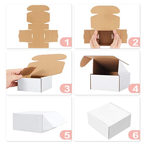 Eupako 9X6X2 Shipping Boxes Small Corrugated Cardboard Box - 25 Pack White Mailing Boxes For Packaging Small Business, Mailer Box #TOP2
