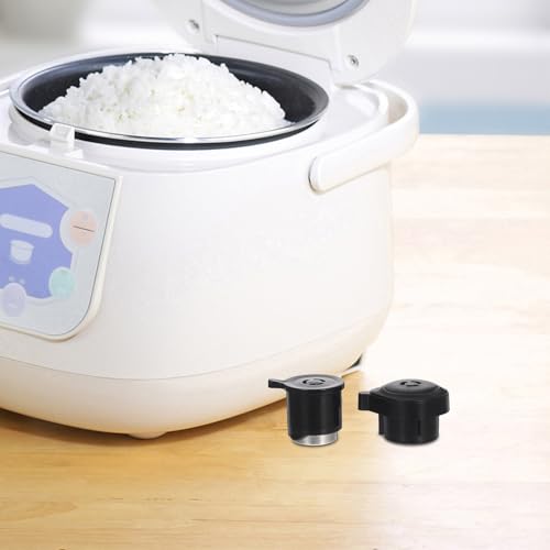 Válvula de liberación de vapor y tapón de ventilación de acero inoxidable para olla a presión eléctrica, juego de repuesto de 2 piezas para tapa de olla, pieza de cocina miniatura 6
