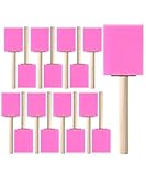 Bates- Foam Paint Brushes, 2', 16 Pack, Pink Sponge Brushes for Painting, Staining